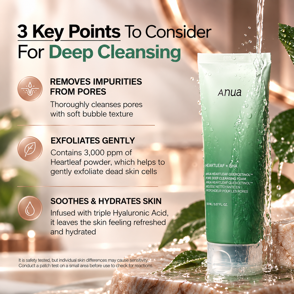 Anua Heartleaf Pore Cleansing Foam (150ml) - SAAVVY