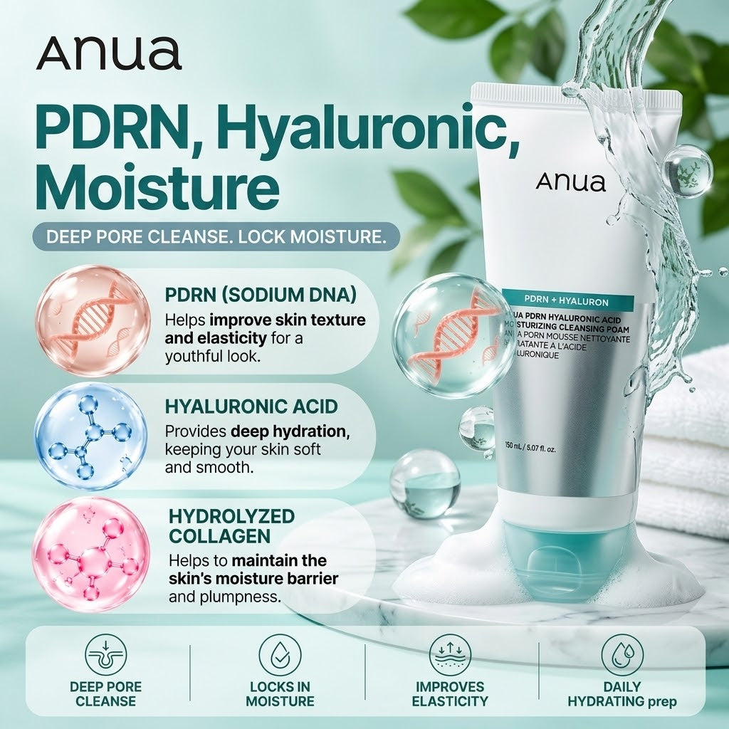 Anua PDRN Cleansing Foam - SAAVVY