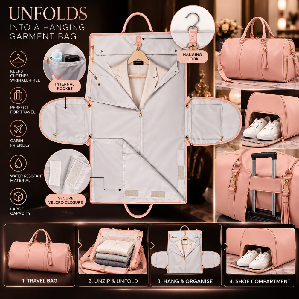 Convertible Garment Travel Bag | SAAVVY - SAAVVY