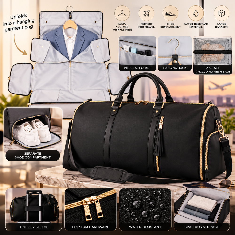 Convertible Garment Travel Bag | SAAVVY - SAAVVY