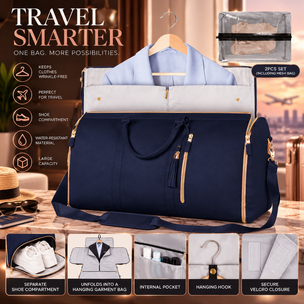 Convertible Garment Travel Bag | SAAVVY - SAAVVY
