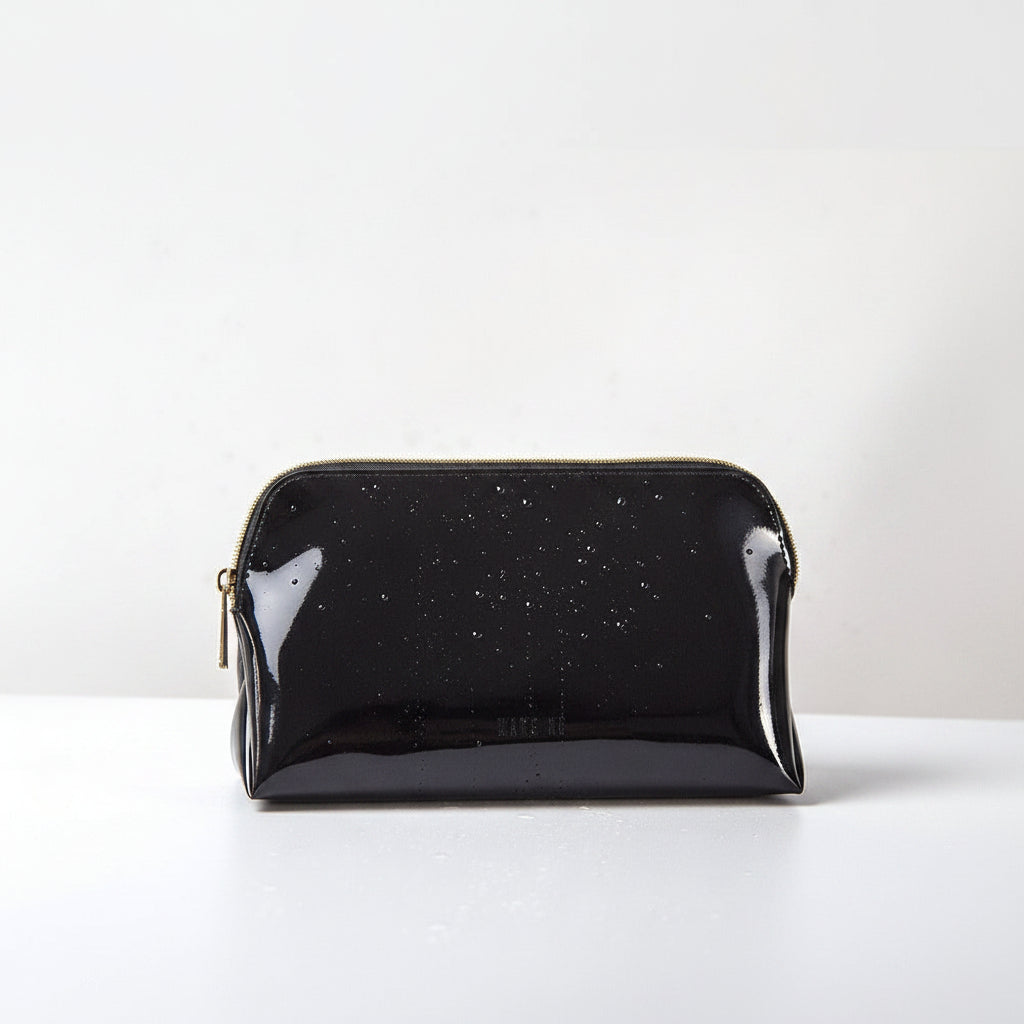 Leather Cosmetic Bag with Mirror - SAAVVY