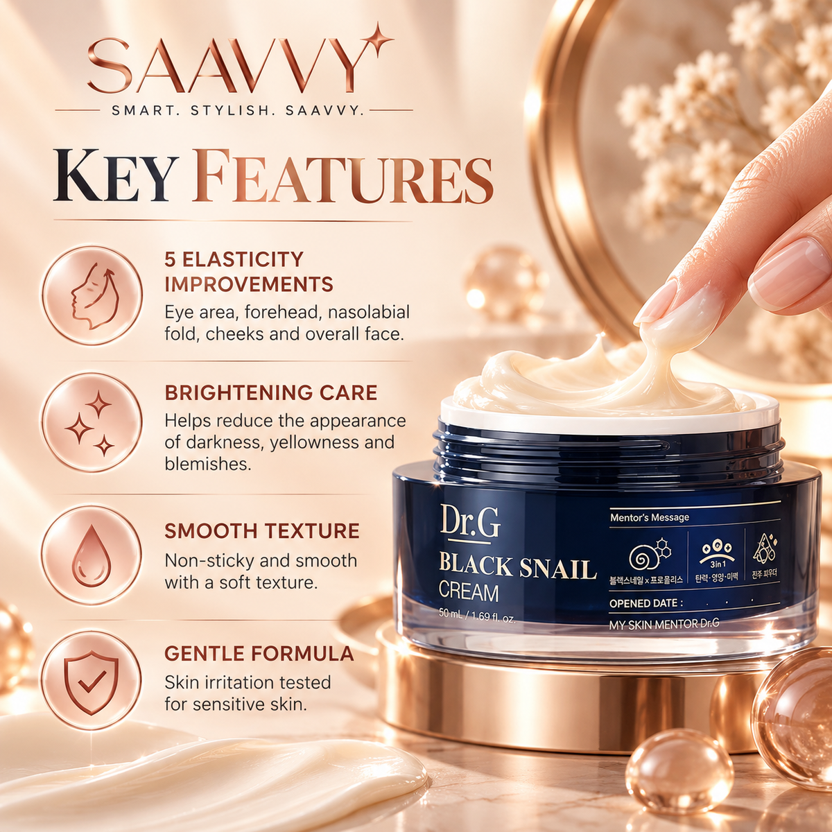 Dr.G Black Snail Cream (50ml) - SAAVVY