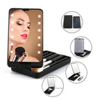 LED Rotating Makeup Mirror & Brush Holder - SAAVVY
