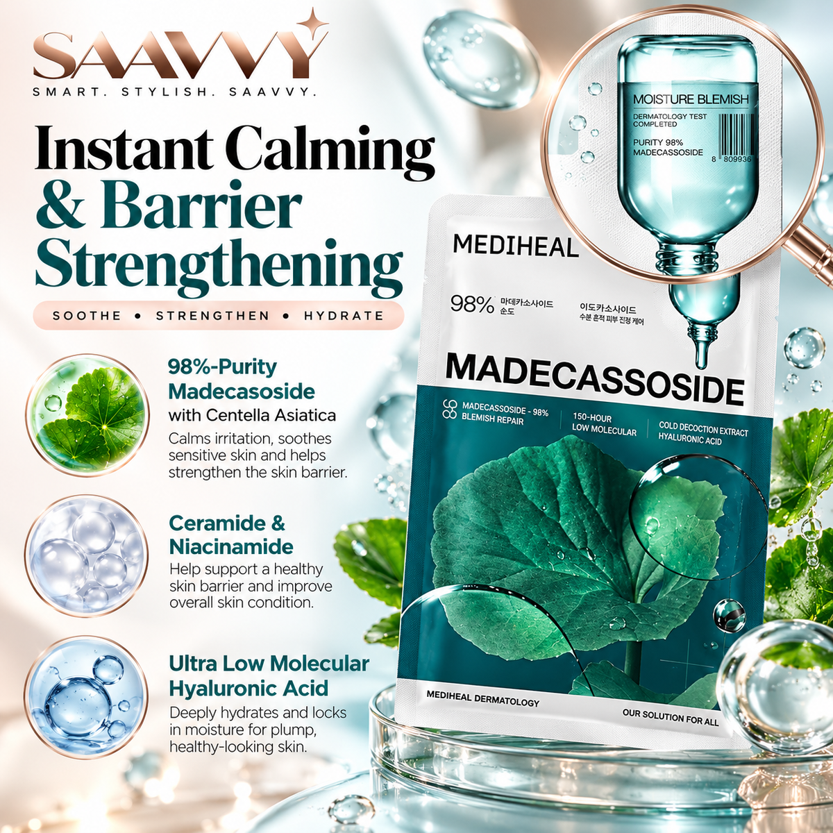 MEDIHEAL Madecassoside Mask - SAAVVY
