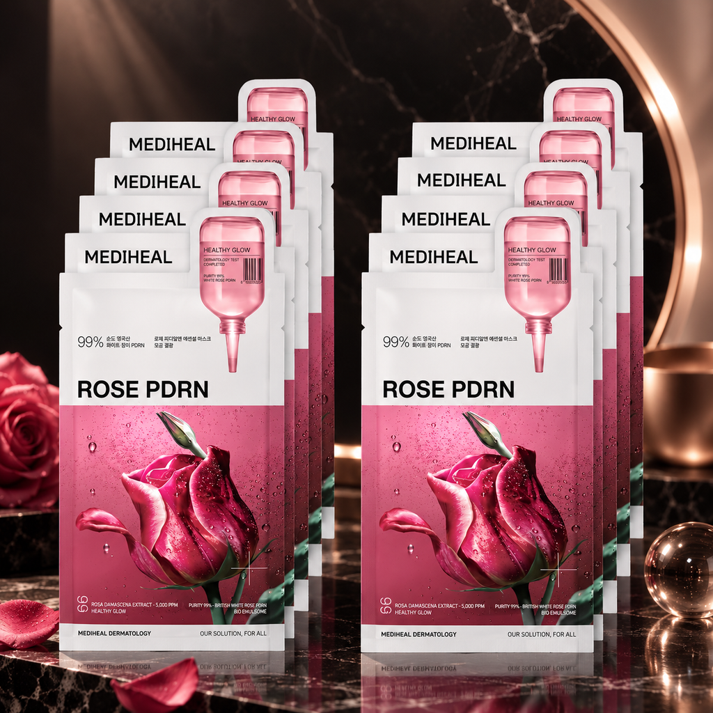 MEDIHEAL Rose PDRN Essential Mask — 10 Sheets - SAAVVY