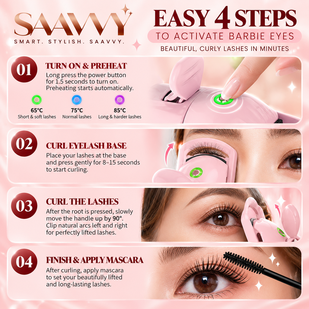 Rechargeable Electric Lash Curler - SAAVVY