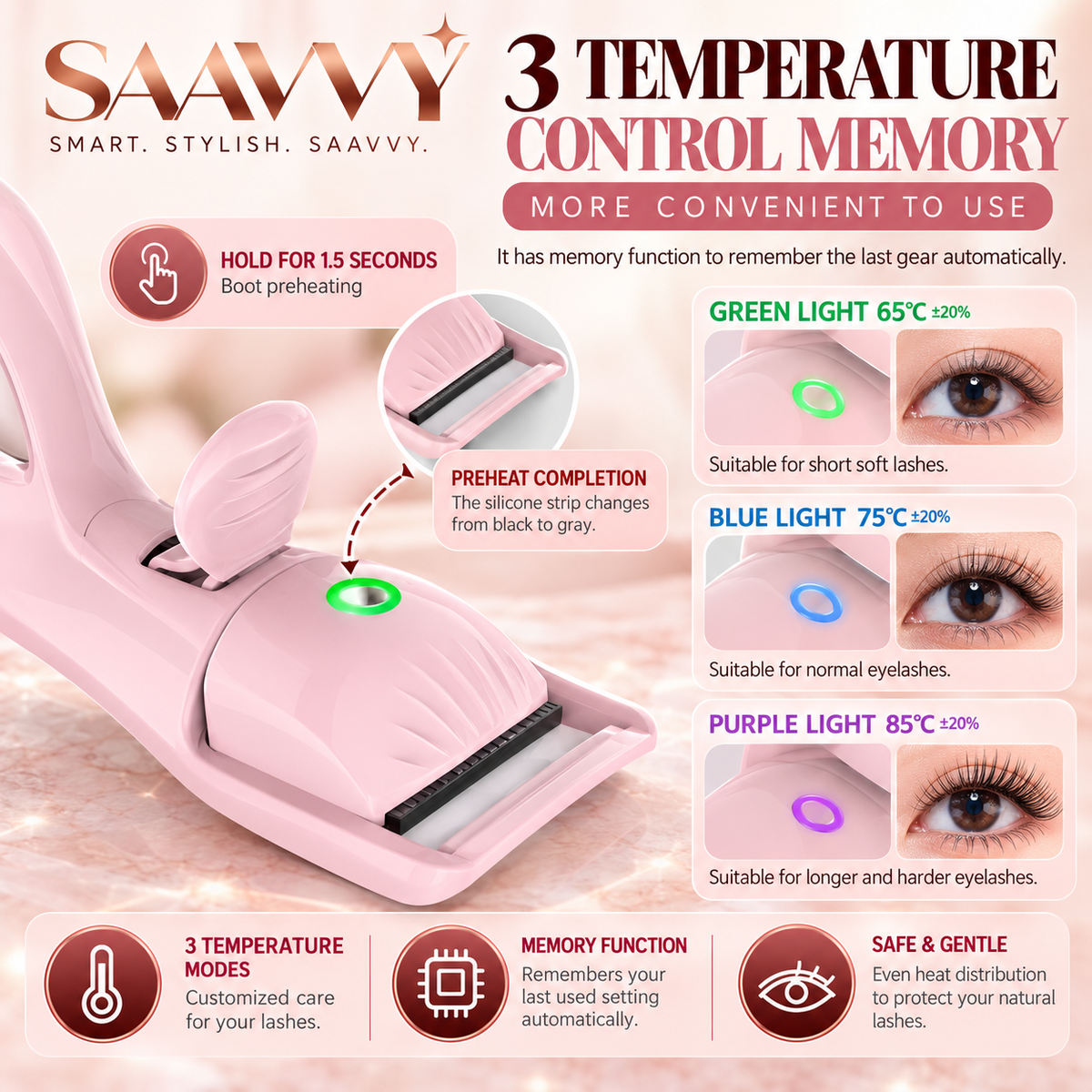Rechargeable Electric Lash Curler - SAAVVY