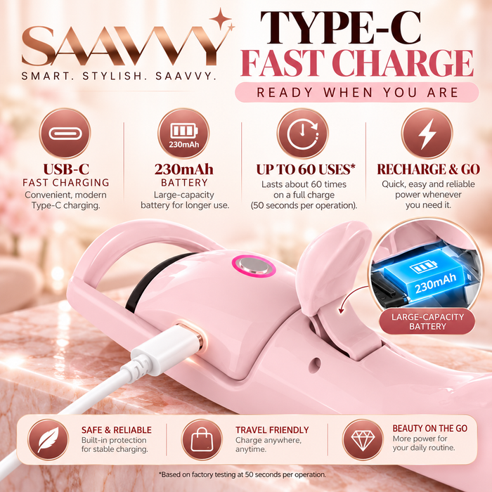 Rechargeable Electric Lash Curler - SAAVVY