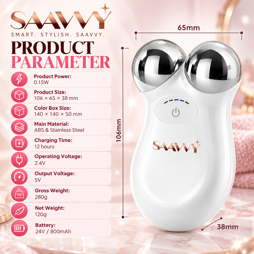 5 in 1 Microcurrent Facial Massager - SAAVVY