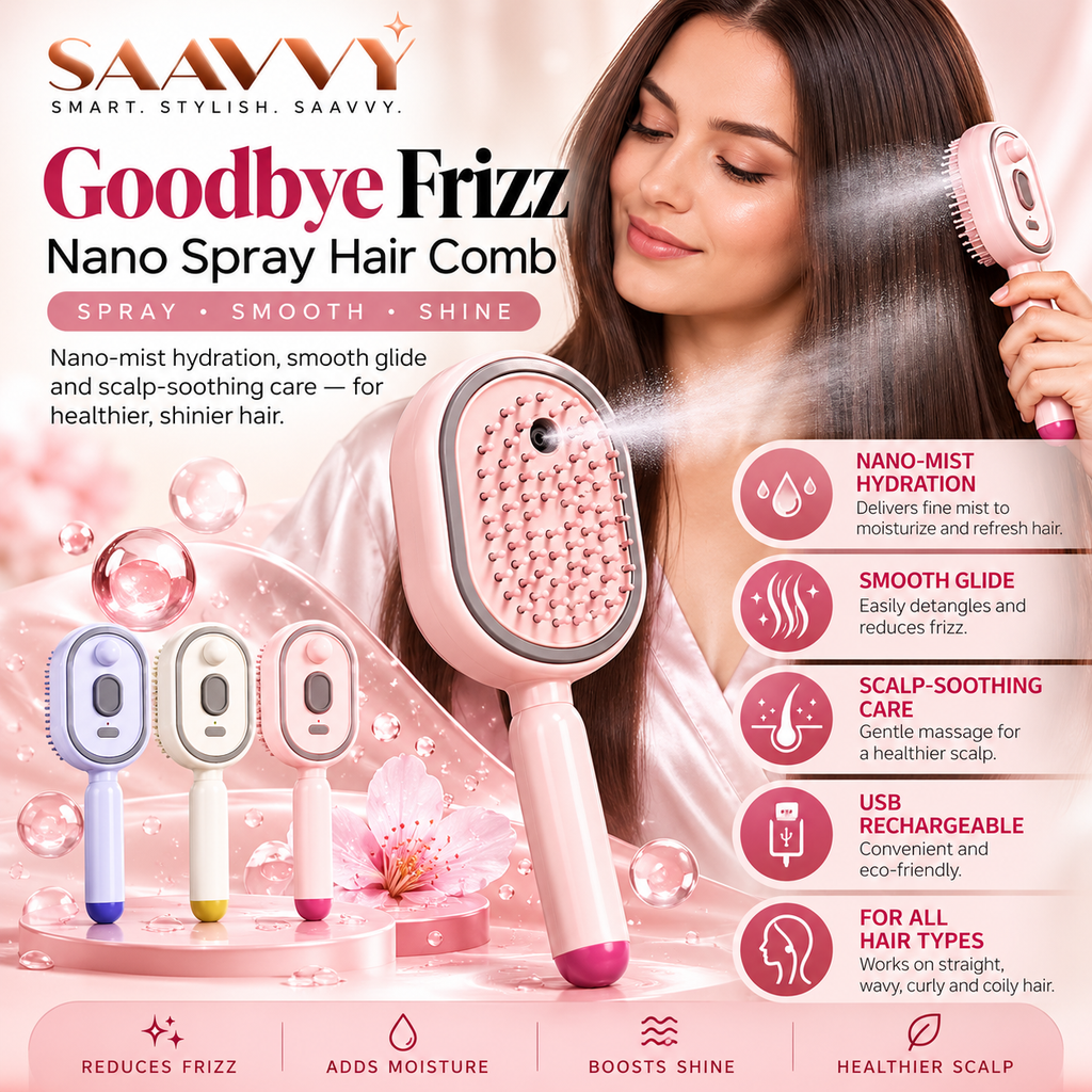 SAAVVY AirMist Scalp & Hair Brush - SAAVVY