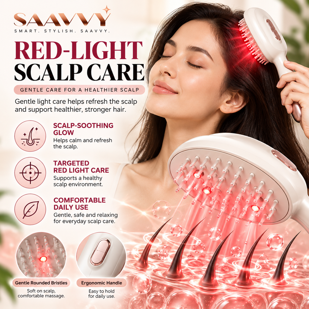 SAAVVY AirMist Scalp & Hair Brush - SAAVVY