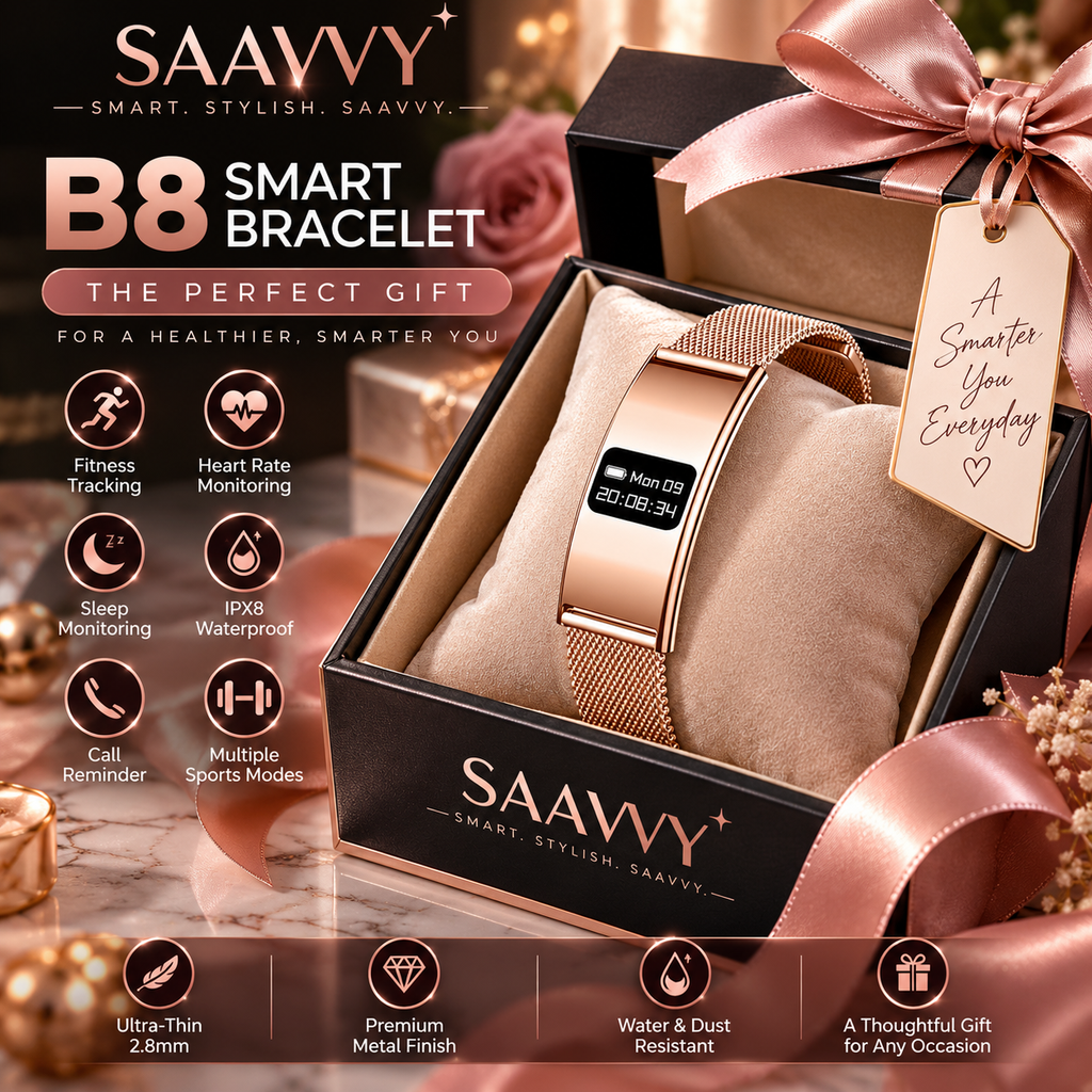 SAAVVY B8 SmartFit™ Fitness Bracelet - SAAVVY
