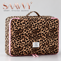 SAAVVY Luxe Leopard 4-Piece Travel Organizer Set - SAAVVY