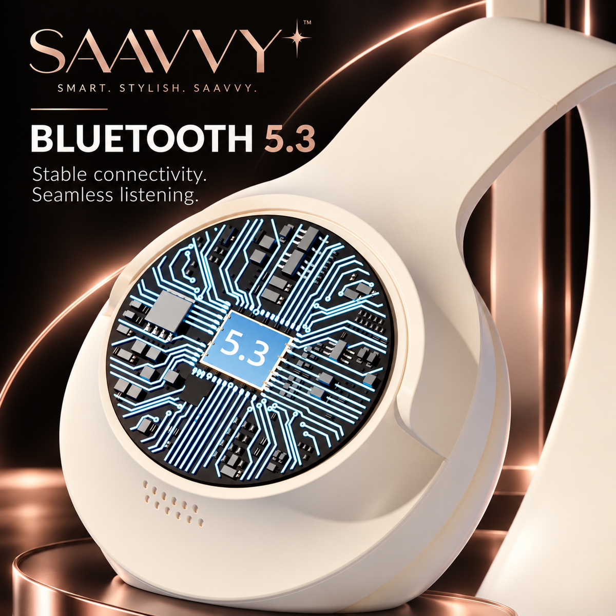 Wireless Bluetooth Headphones with Call Support - SAAVVY